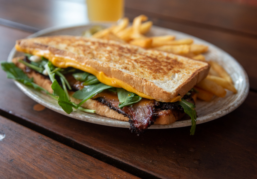 Settlers Tavern, Brisket Steak Sandwich
